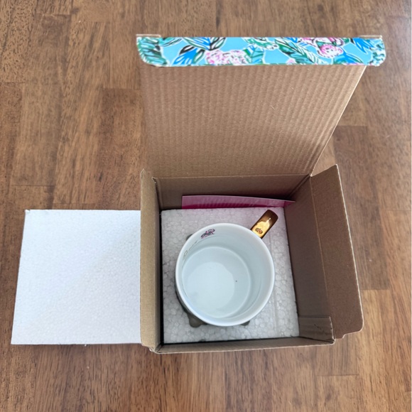 NWT Lilly Pulitzer Mug Seasalt Blue Barking Up The Palm - Picture 13 of 16